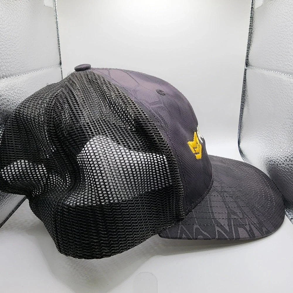Minn Kota Richardson 112P‎ Trucker Hat Mens Black Camo Mesh Snapback Fishing Cap